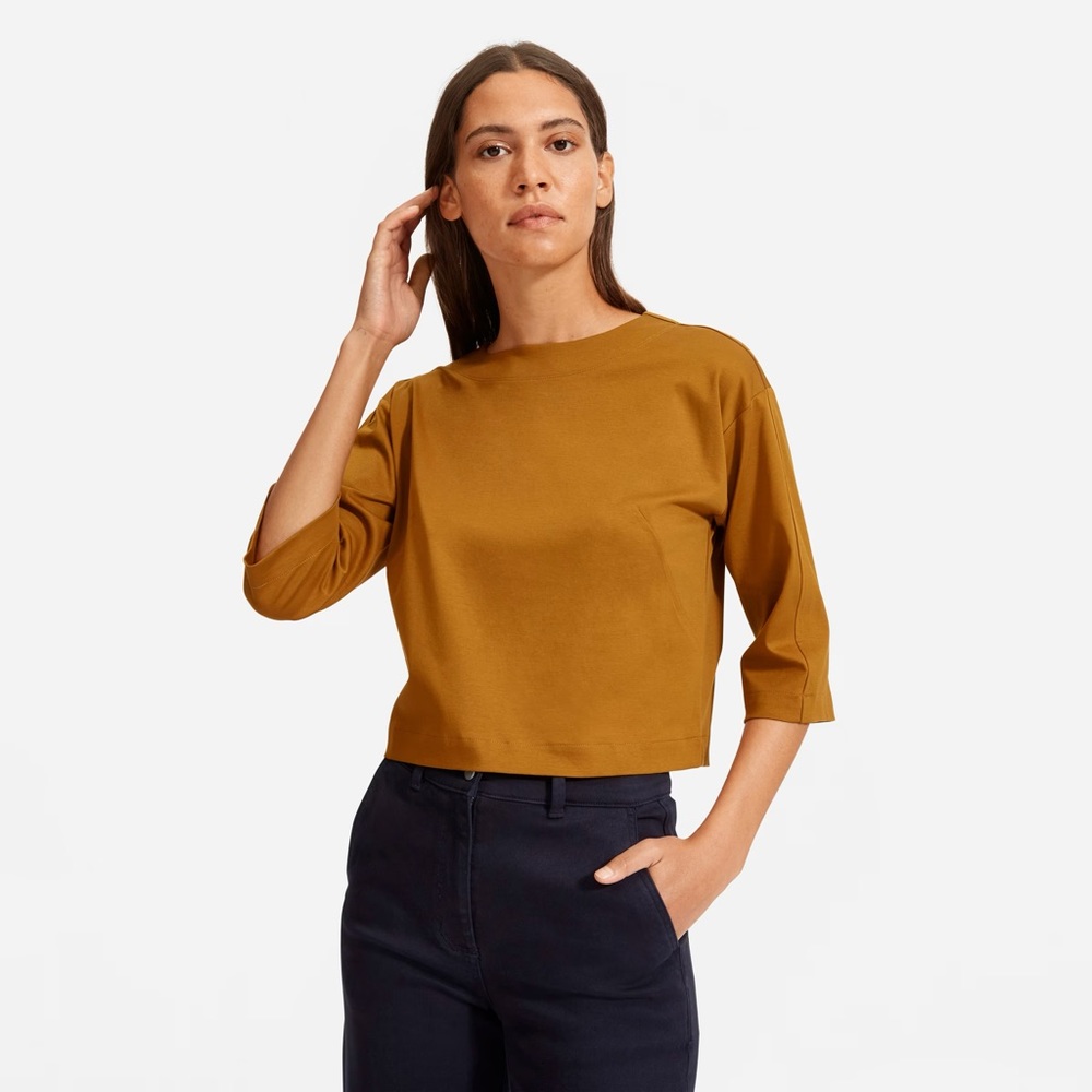 Everlane Luxe Cotton Crop Tee